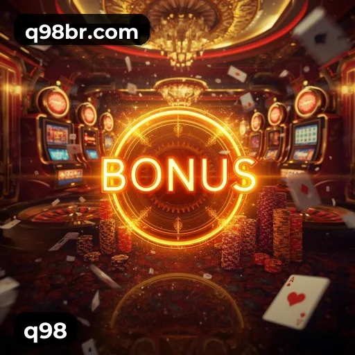 q98 App home screen with mobile slots and casino categories